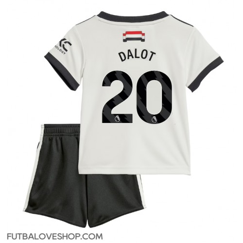 Dres Manchester United Diogo Dalot #20 Tretina pre deti 2024-25 Krátky Rukáv (+ trenírky)